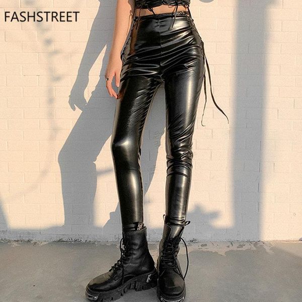 women's pants & capris fashstreet fashion high waist lace up hollow pu leather women simple personality black skinny trousers party str, Black;white
women's pants & capris fashstreet fashion high waist lace up hollow pu leather women simple personality black skinny trousers party str, Black;white