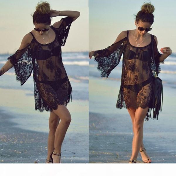 2018 women beach dress strap sheer floral lace embroidered crochet summer dresses hippie boho dress vestidos beach wear, Black;gray
2018 women beach dress strap sheer floral lace embroidered crochet summer dresses hippie boho dress vestidos beach wear, Black;gray