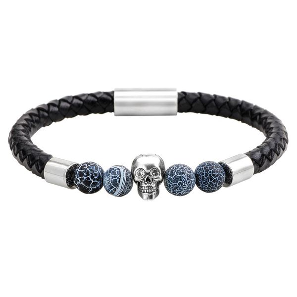 genuine leather cz skull bracelets lava stone tiger eye men wristband bangles women bracelets fashion jewelry gift, Black
genuine leather cz skull bracelets lava stone tiger eye men wristband bangles women bracelets fashion jewelry gift, Black