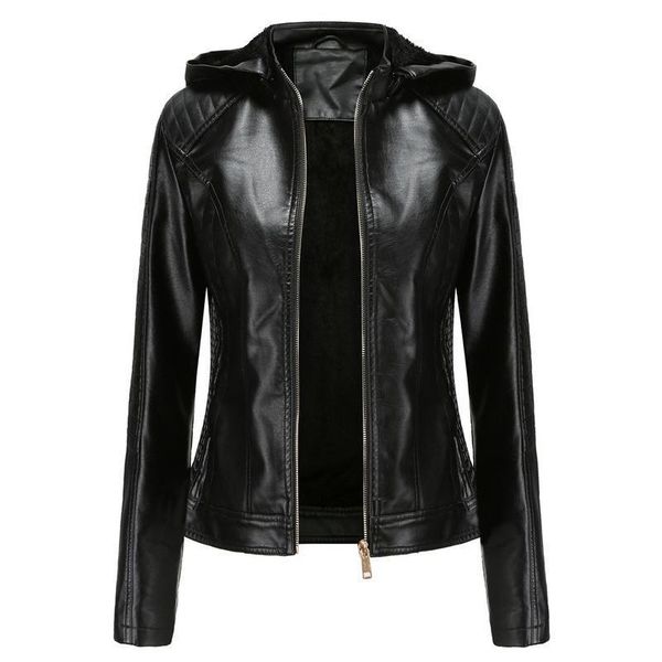 autumn and winter new velvet women leather jacket hooded velvet warm short jacket women fashion casual women leather jacket, Black
autumn and winter new velvet women leather jacket hooded velvet warm short jacket women fashion casual women leather jacket, Black
