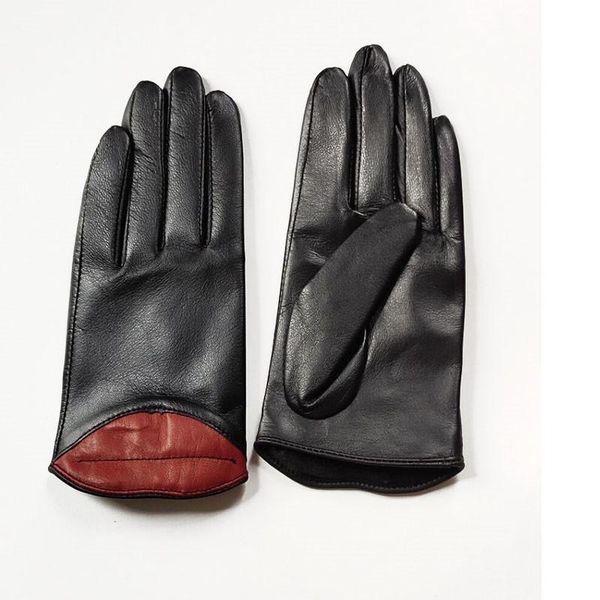 red lips personality women' leather gloves warm sheepskin women' gloves black drive winter, Blue;gray
red lips personality women' leather gloves warm sheepskin women' gloves black drive winter, Blue;gray