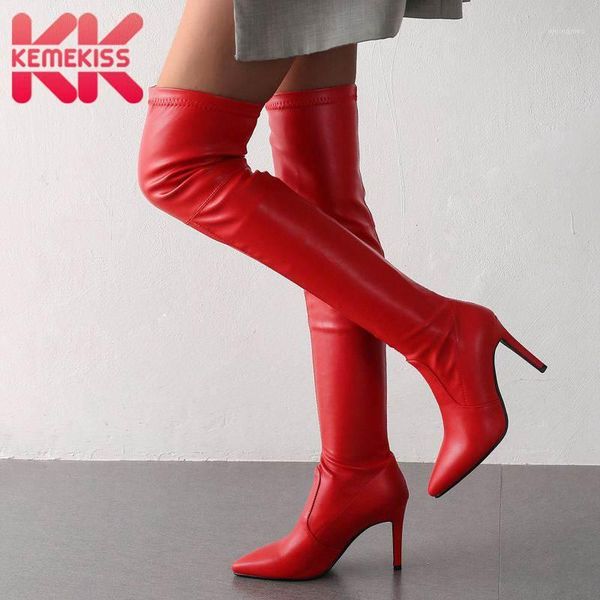 kemekiss 6 color thigh high boots women pointed toe stretch shoes women winter keep warm casual party footwear size 34-431, Black
kemekiss 6 color thigh high boots women pointed toe stretch shoes women winter keep warm casual party footwear size 34-431, Black