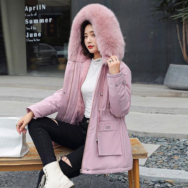 2020 winter oversize fur collar tooling big pocket cotton-padded coat loose plus velvet thick liner down jacket women parka dh411, Black
2020 winter oversize fur collar tooling big pocket cotton-padded coat loose plus velvet thick liner down jacket women parka dh411, Black