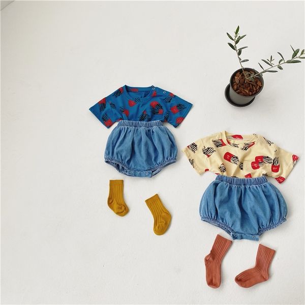 milancel baby girls set toddler summer clothes baby outfit girl clothing chips tee denim shorts 2 pcs infant set y200803, White
milancel baby girls set toddler summer clothes baby outfit girl clothing chips tee denim shorts 2 pcs infant set y200803, White