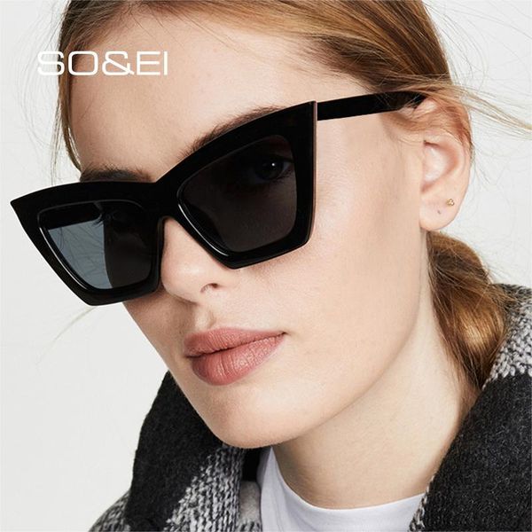 sunglasses so&ei fashion cat eye women vintage jelly color eyewear clear pink gradient sun glasses men trending shades uv400, White;black
sunglasses so&ei fashion cat eye women vintage jelly color eyewear clear pink gradient sun glasses men trending shades uv400, White;black