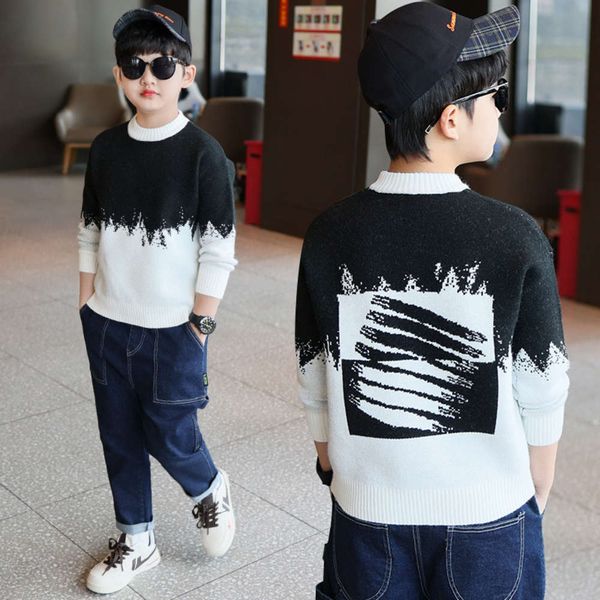 2020 new sle boy's sweater pullover autumn korean middle and big children's underpants winter fashion, Blue
2020 new sle boy's sweater pullover autumn korean middle and big children's underpants winter fashion, Blue