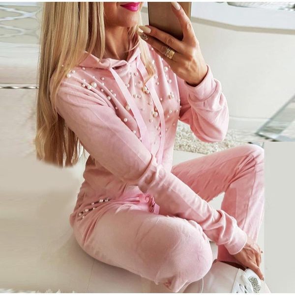 autumn pink pearl casual two-piece set women hooded sweatshirts+casual trousers suit female 2020 fashion ladies 2 pieces sets1, Gray
autumn pink pearl casual two-piece set women hooded sweatshirts+casual trousers suit female 2020 fashion ladies 2 pieces sets1, Gray