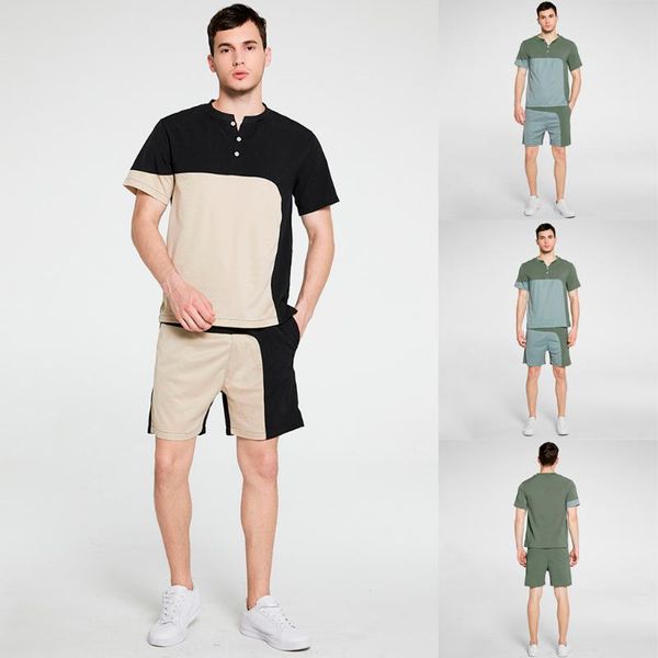 gym clothing summer casual men's suits fashion patchwork short sleeve pants sets sports suit tracksuit male 2 pieces, White;black
gym clothing summer casual men's suits fashion patchwork short sleeve pants sets sports suit tracksuit male 2 pieces, White;black