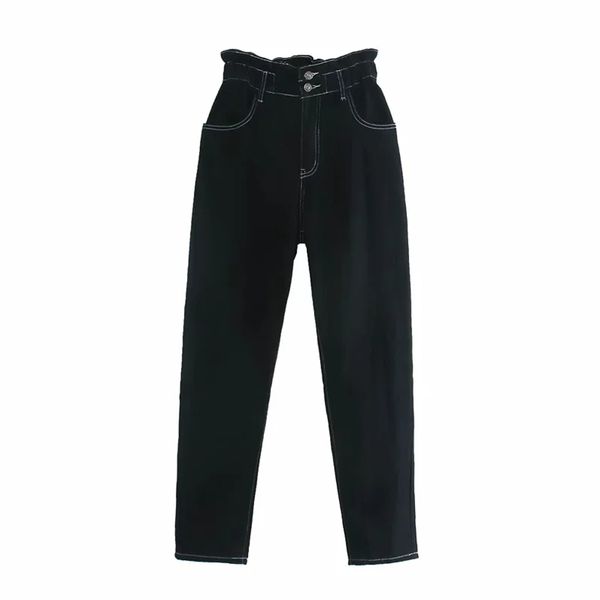 xnwmnz za jeans women's feet cropped high elastic waist loose wide leg straight pants, Blue
xnwmnz za jeans women's feet cropped high elastic waist loose wide leg straight pants, Blue