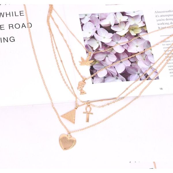 s1355 fashion jewelry multi-layer necklace metallic leaves egyptian pharaoh yan pyramid hear sqcwnm beauty888, Silver
s1355 fashion jewelry multi-layer necklace metallic leaves egyptian pharaoh yan pyramid hear sqcwnm beauty888, Silver