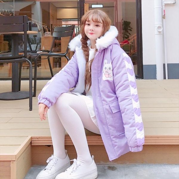 2021 winter women fashion cute cartoon print maiden thicken coats kawaii hooded loose pink belt casual brief long coat, Tan;black
2021 winter women fashion cute cartoon print maiden thicken coats kawaii hooded loose pink belt casual brief long coat, Tan;black