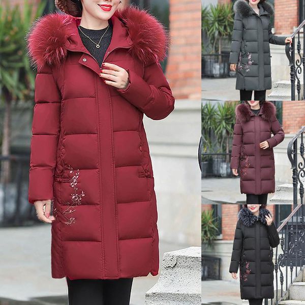 women's down & parkas women winter jackets coats 2021 long cotton hooded feminina warm outwear faux fur collar plus size coats#g30, Black
women's down & parkas women winter jackets coats 2021 long cotton hooded feminina warm outwear faux fur collar plus size coats#g30, Black