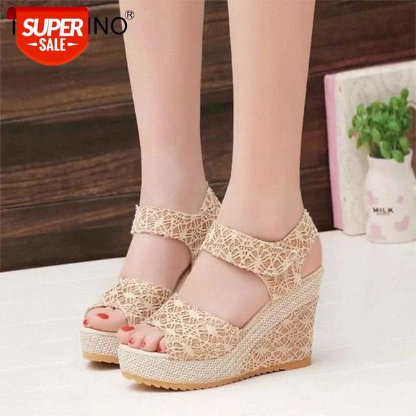 summer women wedge platform sandals 2020 peep toe ankle strap high heels fretwork female hook & loop fashion shoes ladies pumps #e06f, Black
summer women wedge platform sandals 2020 peep toe ankle strap high heels fretwork female hook & loop fashion shoes ladies pumps #e06f, Black