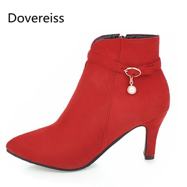 dovereiss fashion women's shoes winter zipper pure color red elegant pointed toe concise stilettos heels mature 47 48, Black
dovereiss fashion women's shoes winter zipper pure color red elegant pointed toe concise stilettos heels mature 47 48, Black