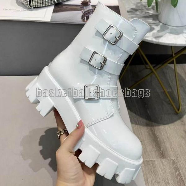 черный женщины белый платформы мартин сапоги повседневный flats толстой подошве из натуральной кожи обувь свадьба полное платье высокая верс, Black