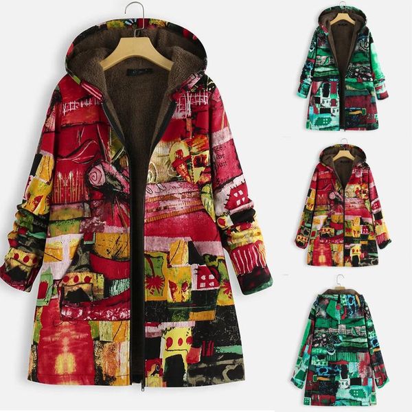 women winter warm outwear color printing hooded pockets oversize hasp coats jackets for women jacket jackets 2020, Black;brown
women winter warm outwear color printing hooded pockets oversize hasp coats jackets for women jacket jackets 2020, Black;brown