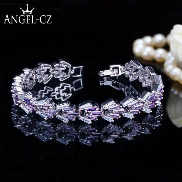 beaded, strands angelcz natural purple cubic zircon crystal white stone silver color jewelry 2021 trendy tennis bracelet for women ab121, Black
beaded, strands angelcz natural purple cubic zircon crystal white stone silver color jewelry 2021 trendy tennis bracelet for women ab121, Black