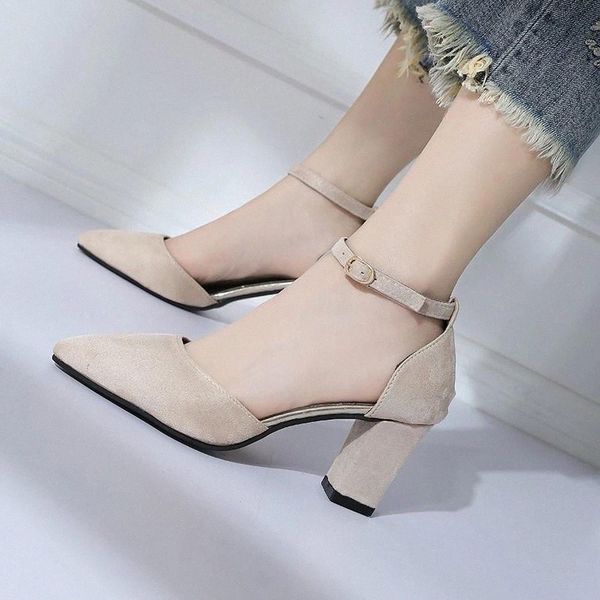 sandalia feminina 2020 summer new wild high-heeled shoes pointed word buckle sandals rough with women single zapatillas mujer #l83y, Black
sandalia feminina 2020 summer new wild high-heeled shoes pointed word buckle sandals rough with women single zapatillas mujer #l83y, Black