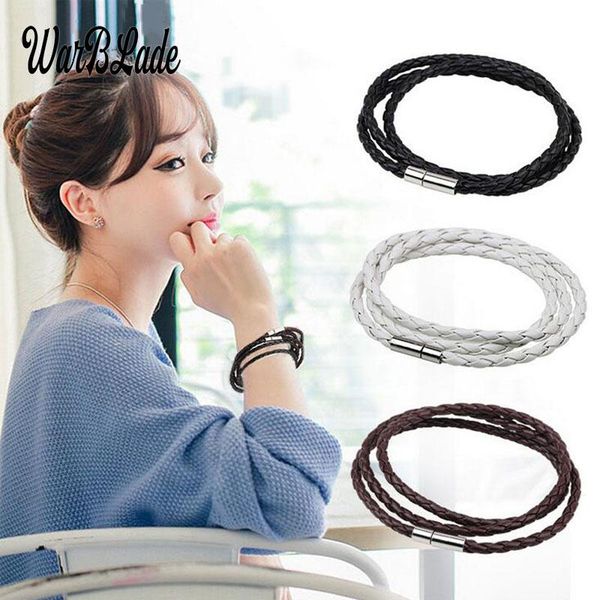 link, chain wbl european and american ladies multilayer braided twist bracelets men burst models leather cord bracelet hand rope jewelry, Black
link, chain wbl european and american ladies multilayer braided twist bracelets men burst models leather cord bracelet hand rope jewelry, Black