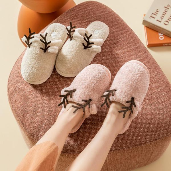 women christmas home slippers cartoon deer elk shoes non-slip soft winter warm house slippers indoor bedroom couples floor shoes, Black
women christmas home slippers cartoon deer elk shoes non-slip soft winter warm house slippers indoor bedroom couples floor shoes, Black