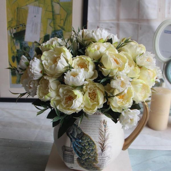 shabby chic bouquet european pretty bride wedding small peony silk flowers mini fake flowers for home decoration indoor
shabby chic bouquet european pretty bride wedding small peony silk flowers mini fake flowers for home decoration indoor