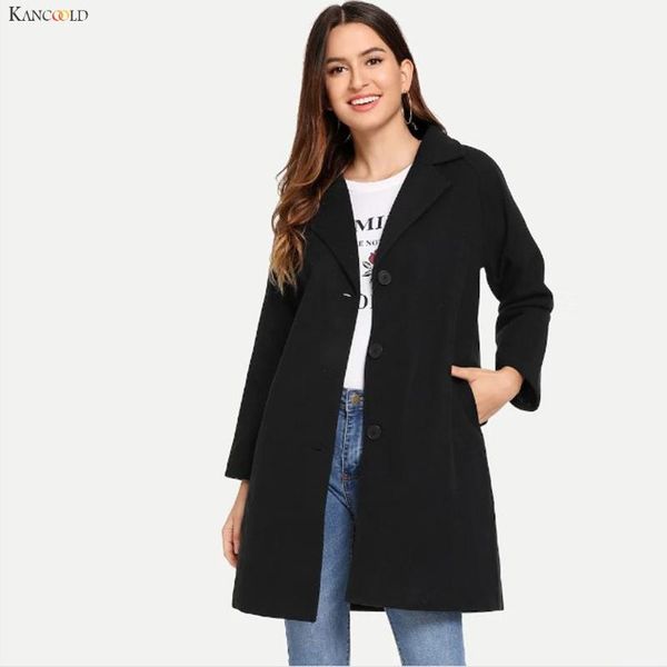 kancoold coats women work solid vintage winter office long sleeve button woolen fashion new coats and jackets women 2020oct8, Black
kancoold coats women work solid vintage winter office long sleeve button woolen fashion new coats and jackets women 2020oct8, Black