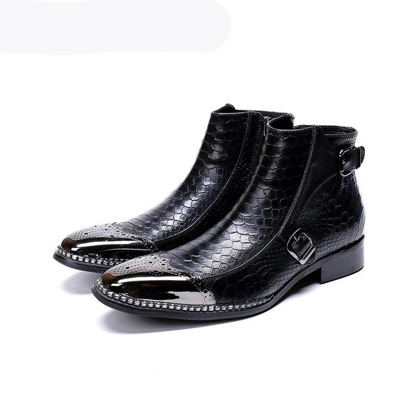 rock western boots men metal tip safety ankle leather boots men party, runway dress boots for men zapatos de hombre, 12, Black
rock western boots men metal tip safety ankle leather boots men party, runway dress boots for men zapatos de hombre, 12, Black