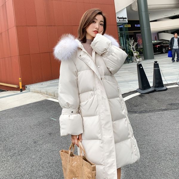 new korean style women loose duck dow jackets oversized parka mid-long outerwear female leather jacket with hood y5xo, Black
new korean style women loose duck dow jackets oversized parka mid-long outerwear female leather jacket with hood y5xo, Black