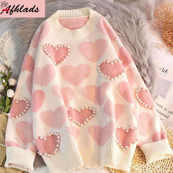 women's sweaters sweater autumn and winter casual korean loose pullover pink beading jacquard women bottoming knitted thick, White;black
women's sweaters sweater autumn and winter casual korean loose pullover pink beading jacquard women bottoming knitted thick, White;black