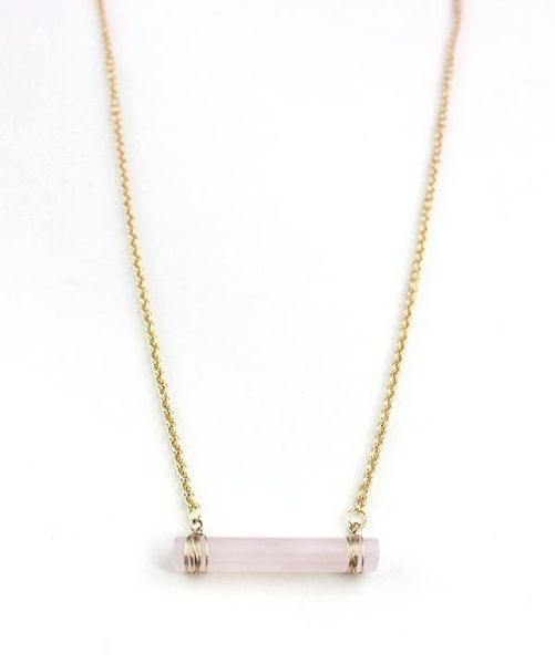 fashion gold color natural stone pink cylinder statement necklace for women brand jewelry, Silver
fashion gold color natural stone pink cylinder statement necklace for women brand jewelry, Silver