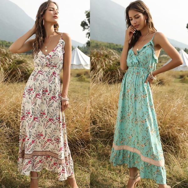 women floral printed beach bohemia long dress boho midi elegant summer sleeveless vintage casual sundress vestidos female, Black;gray
women floral printed beach bohemia long dress boho midi elegant summer sleeveless vintage casual sundress vestidos female, Black;gray