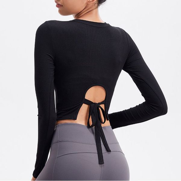 midriff strap sport crop t shirt backless yoga clothes shirts running women gym fitness workout long sleeve jacket, White;red
midriff strap sport crop t shirt backless yoga clothes shirts running women gym fitness workout long sleeve jacket, White;red