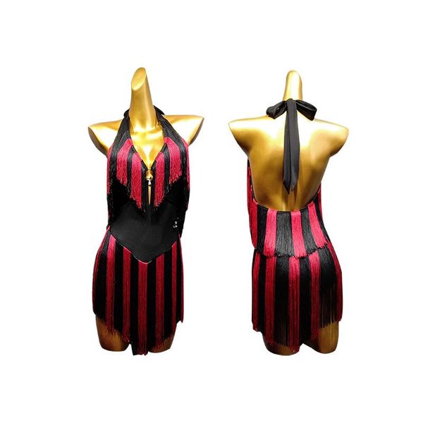stage wear tassel latin dance dresses for competition salsa jazz costumes dress party costume, Black;red
stage wear tassel latin dance dresses for competition salsa jazz costumes dress party costume, Black;red