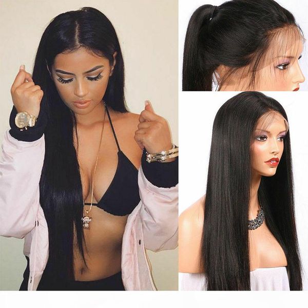 13x6 lace closure wig human hair wigs preplucked brazilian straight lace wig 180 density remy natural color, Black;brown
13x6 lace closure wig human hair wigs preplucked brazilian straight lace wig 180 density remy natural color, Black;brown