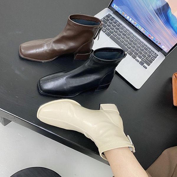 women's leather boots shoes winter footwear round toe boots-women booties woman 2020 low heel rock autumn ladies mid, Black
women's leather boots shoes winter footwear round toe boots-women booties woman 2020 low heel rock autumn ladies mid, Black