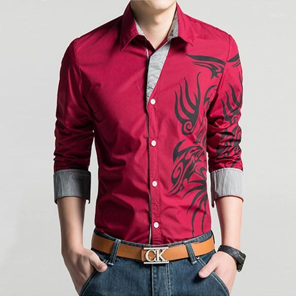 men shirts 2020 brand fashion casual slim fit dragon printed long sleeve dress shirt mens business shirt cotton camisa masculina1, White;black
men shirts 2020 brand fashion casual slim fit dragon printed long sleeve dress shirt mens business shirt cotton camisa masculina1, White;black