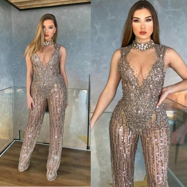 illusion sparkle prom dresses sequins high collar jumpsuit beaded robes de mariée 2020 celebrity evening gowns1, White;black
illusion sparkle prom dresses sequins high collar jumpsuit beaded robes de mariée 2020 celebrity evening gowns1, White;black