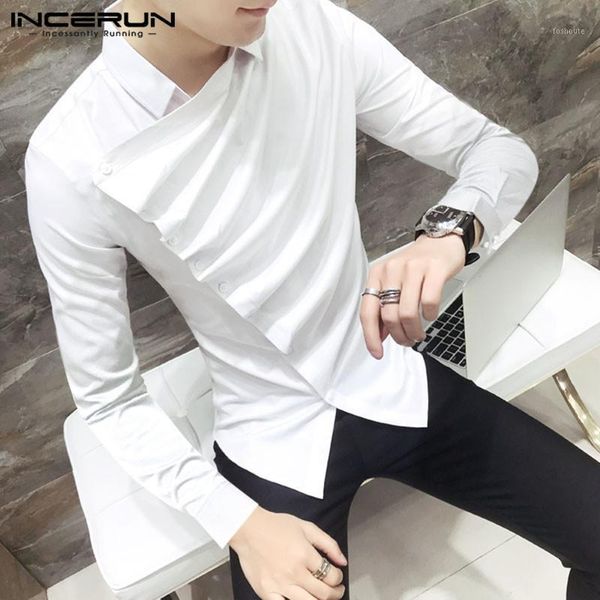 party clubwear men shirt gothic stylish long sleeve 2019 solid color formal blouse irregular dress shirts men incerun1, White;black
party clubwear men shirt gothic stylish long sleeve 2019 solid color formal blouse irregular dress shirts men incerun1, White;black