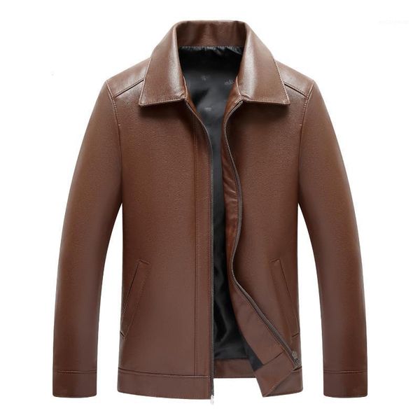 2020 new men's lapel leather jacket young and middle-aged men's business leisure zipper pu leather jacket bomber coat jaket men1, Black
2020 new men's lapel leather jacket young and middle-aged men's business leisure zipper pu leather jacket bomber coat jaket men1, Black