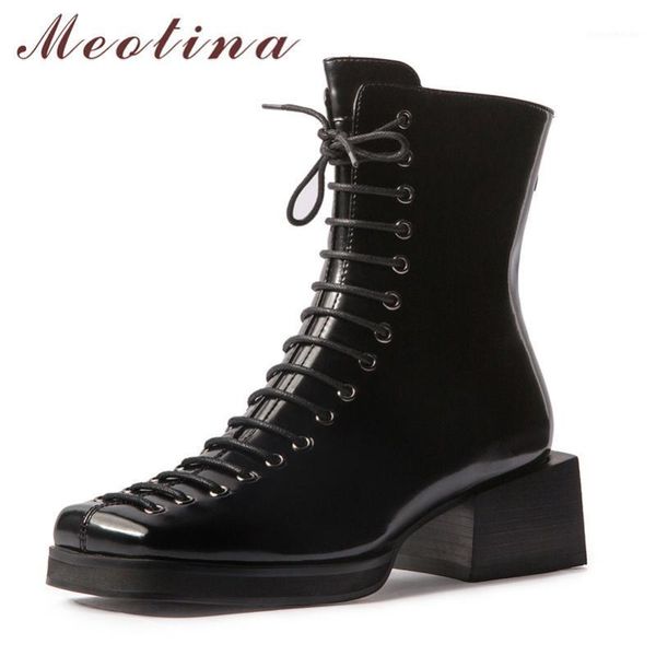 boots meotina women ankle shoes platform high heel short square toe block heels zip lace up lady autumn winter 401, Black
boots meotina women ankle shoes platform high heel short square toe block heels zip lace up lady autumn winter 401, Black