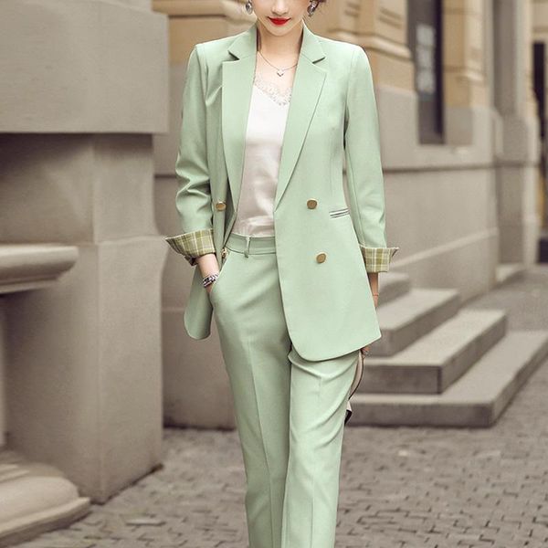 office ladies casaul blazer suit double breasted pockets female blazer pants set streetwear elegant women set, White
office ladies casaul blazer suit double breasted pockets female blazer pants set streetwear elegant women set, White