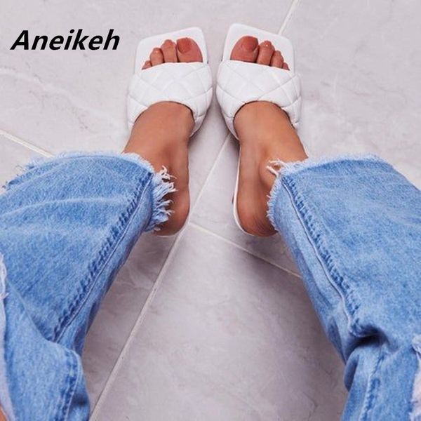 aneikeh fashion pu pattern pu square head peep toe 8cm high heel slippers summer fashion slip on thin heels slides women mules x1020, Black
aneikeh fashion pu pattern pu square head peep toe 8cm high heel slippers summer fashion slip on thin heels slides women mules x1020, Black