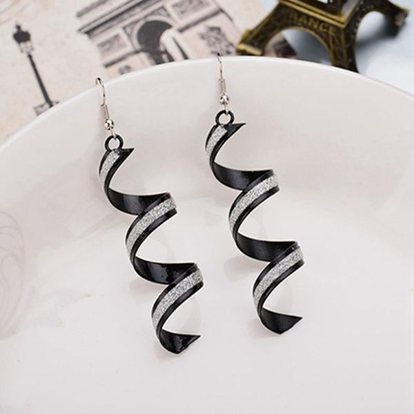 long drop spiral drop earrings for women girls gold black fashion statement earrings pendants 2021 women famous jewelry, Silver
long drop spiral drop earrings for women girls gold black fashion statement earrings pendants 2021 women famous jewelry, Silver