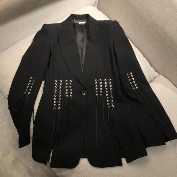 2019 summer new women fashion cross straps waist split blazer slim braided split suit 06201, Black;brown
2019 summer new women fashion cross straps waist split blazer slim braided split suit 06201, Black;brown