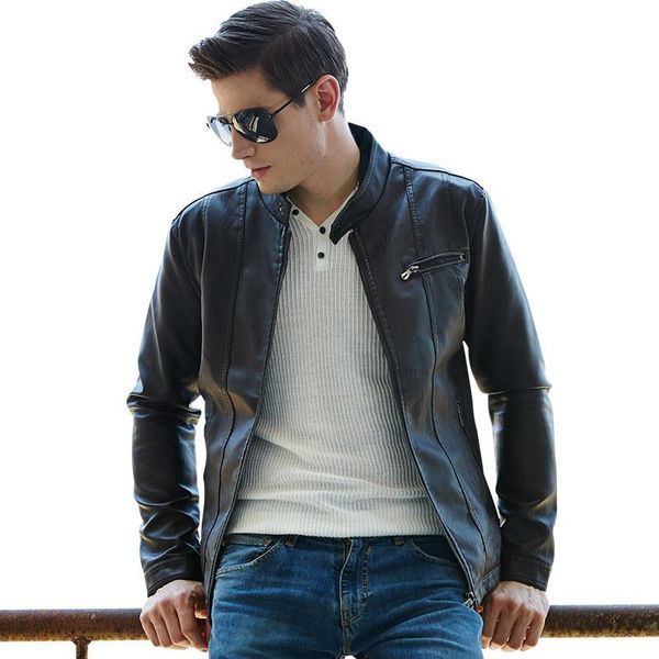 men's fur & faux 2021 autumn and winter leather korean version of the self-cultivation long jacket youth trend standard chinese style, Black
men's fur & faux 2021 autumn and winter leather korean version of the self-cultivation long jacket youth trend standard chinese style, Black