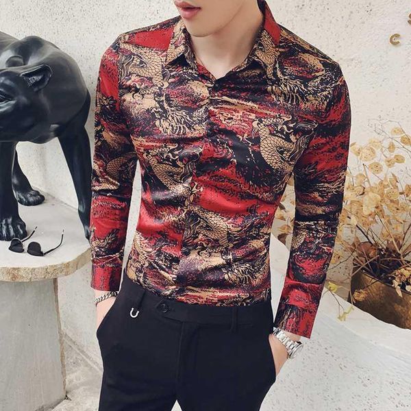 fashion men casual shirt long sleeve red dress shirts chinese dragon printed vintage luxury male slim fit spring social blouse1, White;black
fashion men casual shirt long sleeve red dress shirts chinese dragon printed vintage luxury male slim fit spring social blouse1, White;black