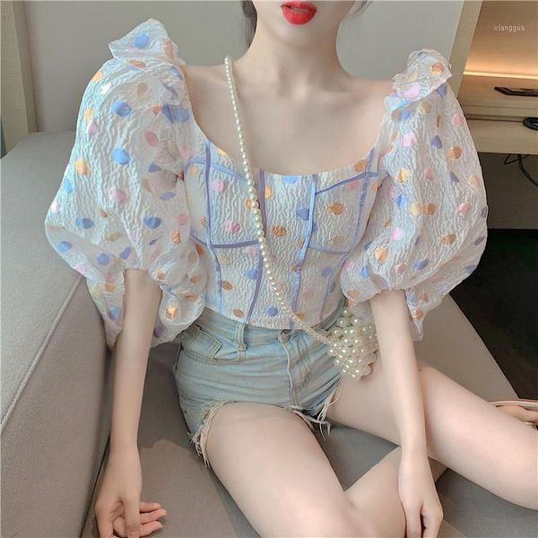big puff sleeve chiffon shirt women crop dreamy colorful print blouse summer chemise femme chemisier blusa mujer camisa1, White
big puff sleeve chiffon shirt women crop dreamy colorful print blouse summer chemise femme chemisier blusa mujer camisa1, White
