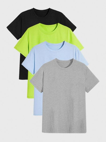 men 4pcs round neck solid tee 10l5#, White;black
men 4pcs round neck solid tee 10l5#, White;black