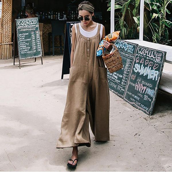 new 2020 cotton linen korean casual large size loose sleeveless long jumpsuits summer women clothes joker playsuits, Black;white
new 2020 cotton linen korean casual large size loose sleeveless long jumpsuits summer women clothes joker playsuits, Black;white