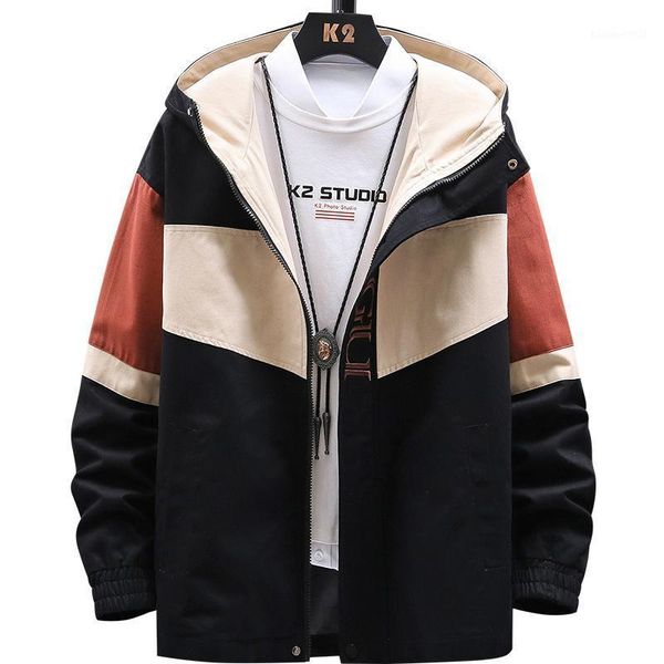 men's jackets spring men's hooded jacket, fashionable patchwork high-quality casual coat, brand clothing ap391, Black;brown
men's jackets spring men's hooded jacket, fashionable patchwork high-quality casual coat, brand clothing ap391, Black;brown